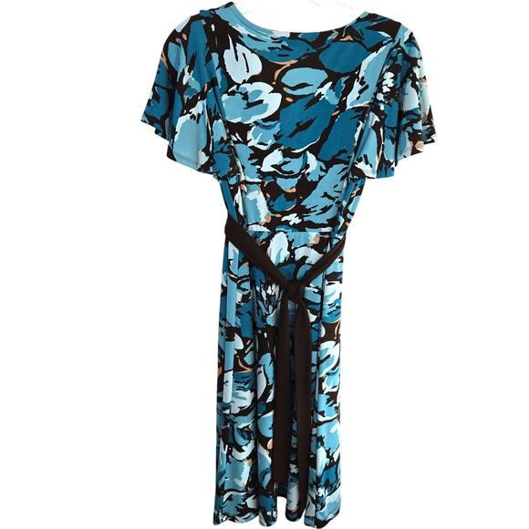 Apt. 9 Women's Dress PS Petite Small Blue Green Sleeves Misses Size P4  P6 4 6 - Picture 5 of 6